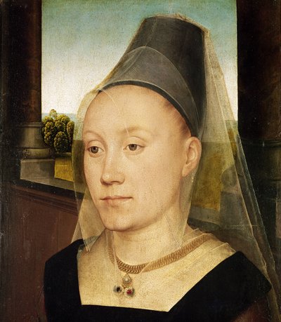 Barbara de Vlaenderberch, c.1472-75 (detalle) de Hans Memling